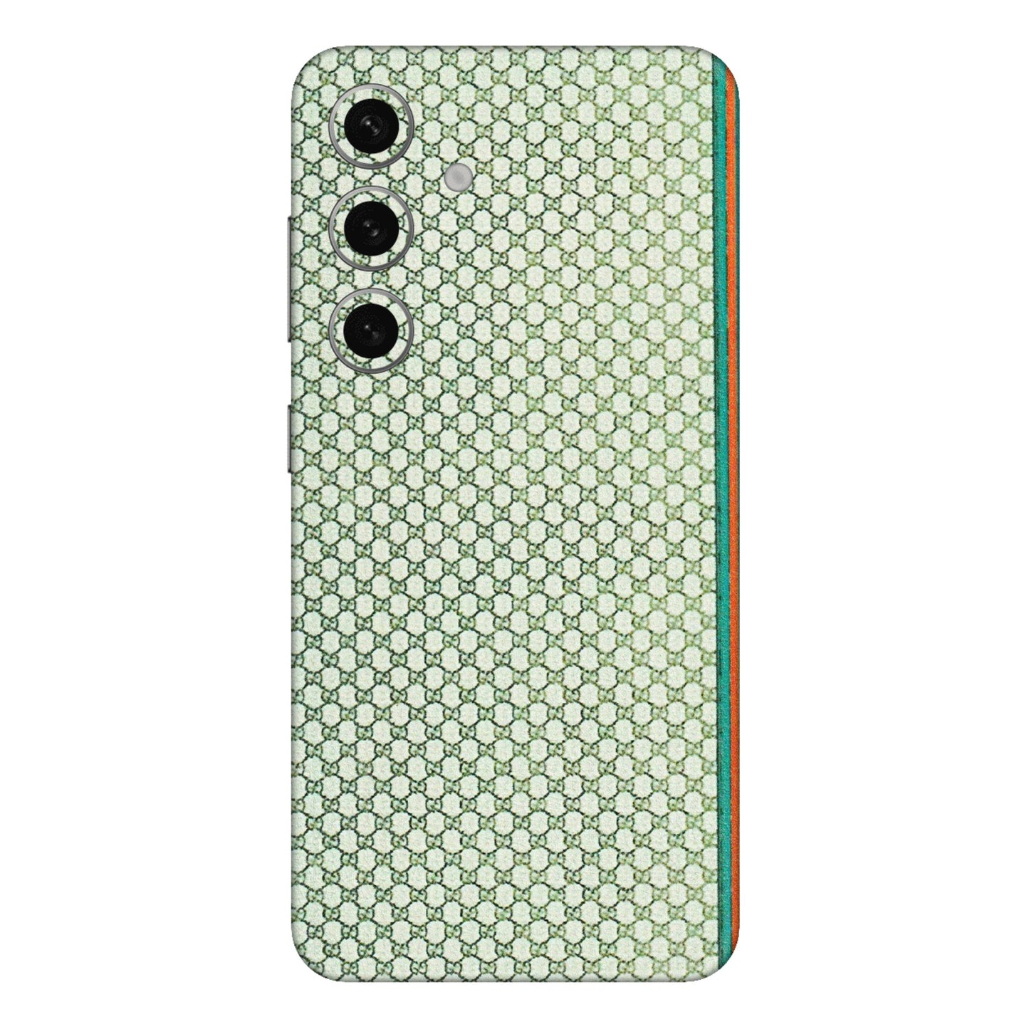 Samsung A/S Series Phone Skins (All Models) - Gucci Fabric Pattern - 3D Embossed Finish (L-73) Samsung Galaxy S24 Plus