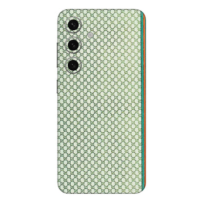 Samsung A/S Series Phone Skins (All Models) - Gucci Fabric Pattern - 3D Embossed Finish (L-73) Samsung Galaxy S24 Plus