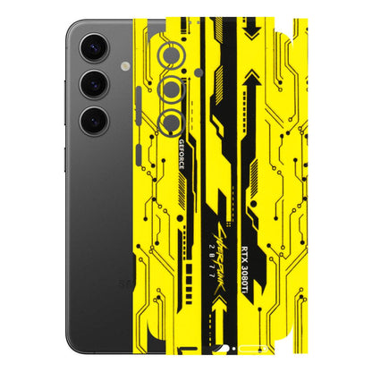 Samsung A/S Series Phone Skins (All Models) - Yellow Cyberpunk - 3D Embossed Finish (L-93) Samsung Galaxy S24 Plus