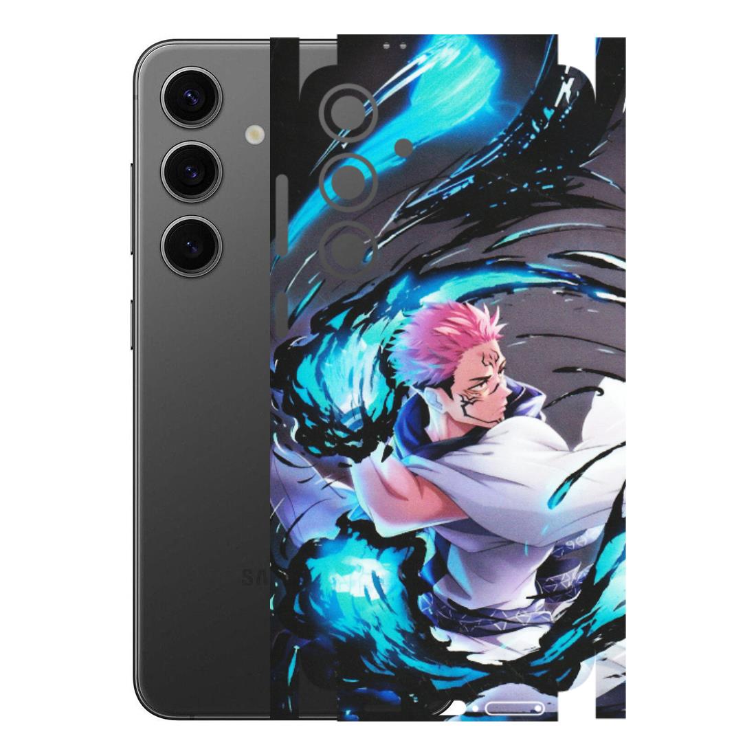 Samsung A/S Series Phone Skins (All Models) - New Jujutsu Kaisen Grey Blue Anime - Matte Finish (M-127) Samsung Galaxy S24 Plus