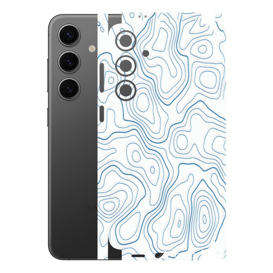 Samsung A/S Series Phone Skins (All Models) - Blue And White Swirls - Matte Finish (M-139) Samsung Galaxy S24 Plus