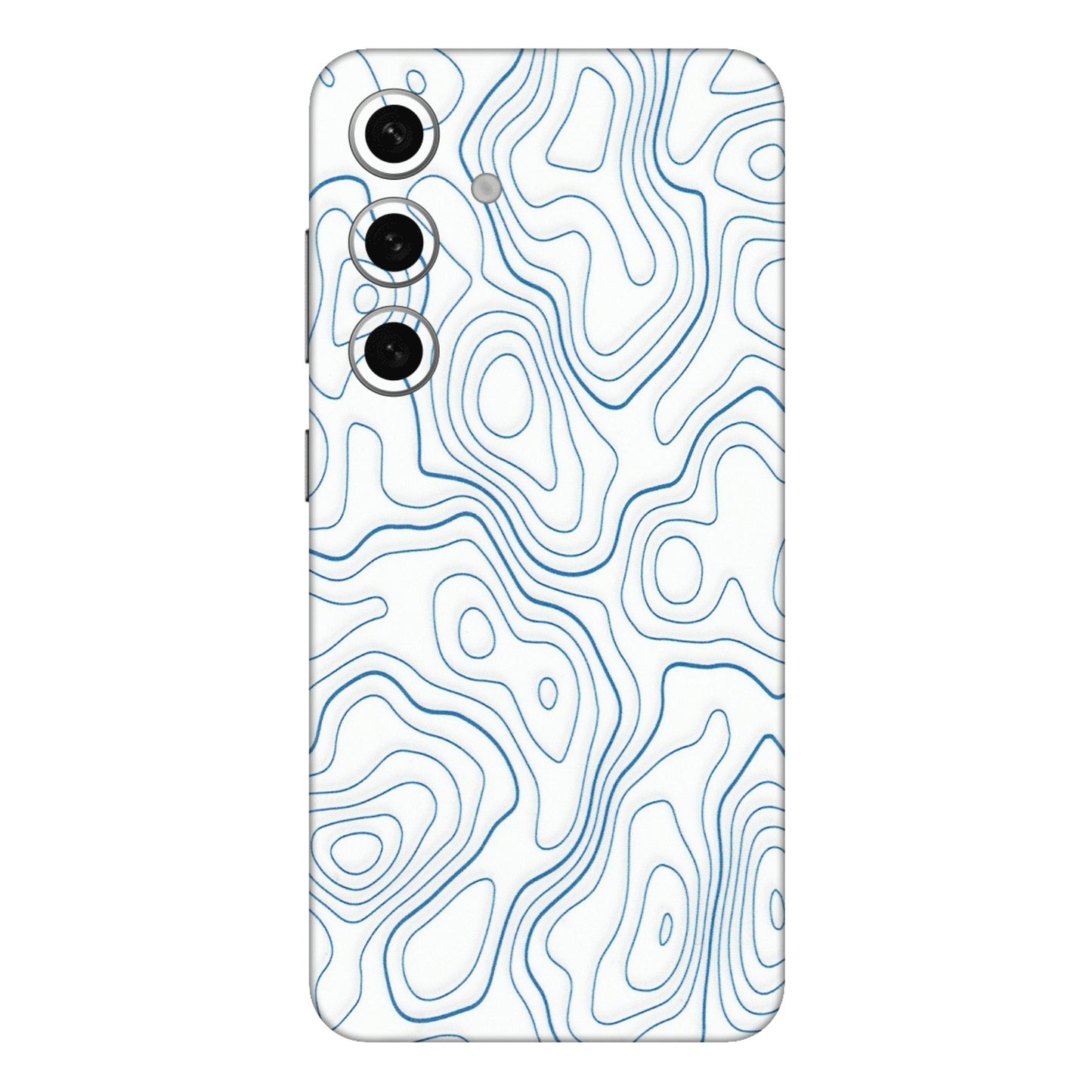 Samsung A/S Series Phone Skins (All Models) - Blue And White Swirls - Matte Finish (M-139) Samsung Galaxy S24 Plus