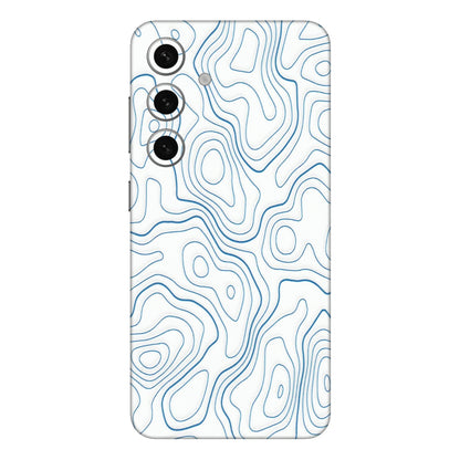 Samsung A/S Series Phone Skins (All Models) - Blue And White Swirls - Matte Finish (M-139) Samsung Galaxy S24 Plus