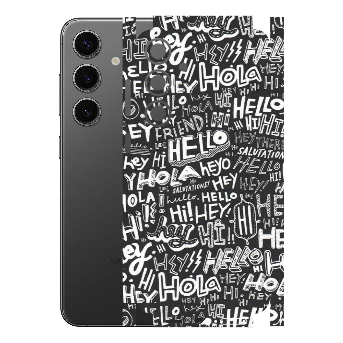 Samsung A/S Series Phone Skins (All Models) - Hi Hello Doodles - Matte Finish (M-25) Samsung Galaxy S24 Plus