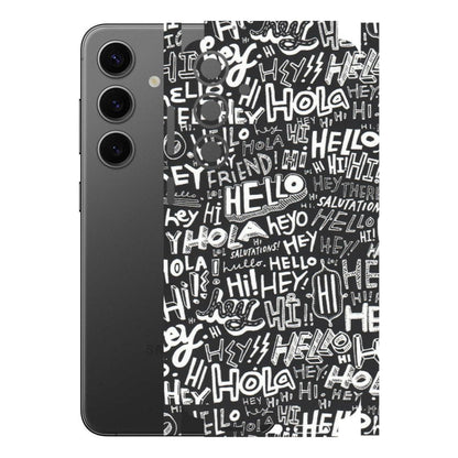 Samsung A/S Series Phone Skins (All Models) - Hi Hello Doodles - Matte Finish (M-25) Samsung Galaxy S24 Plus
