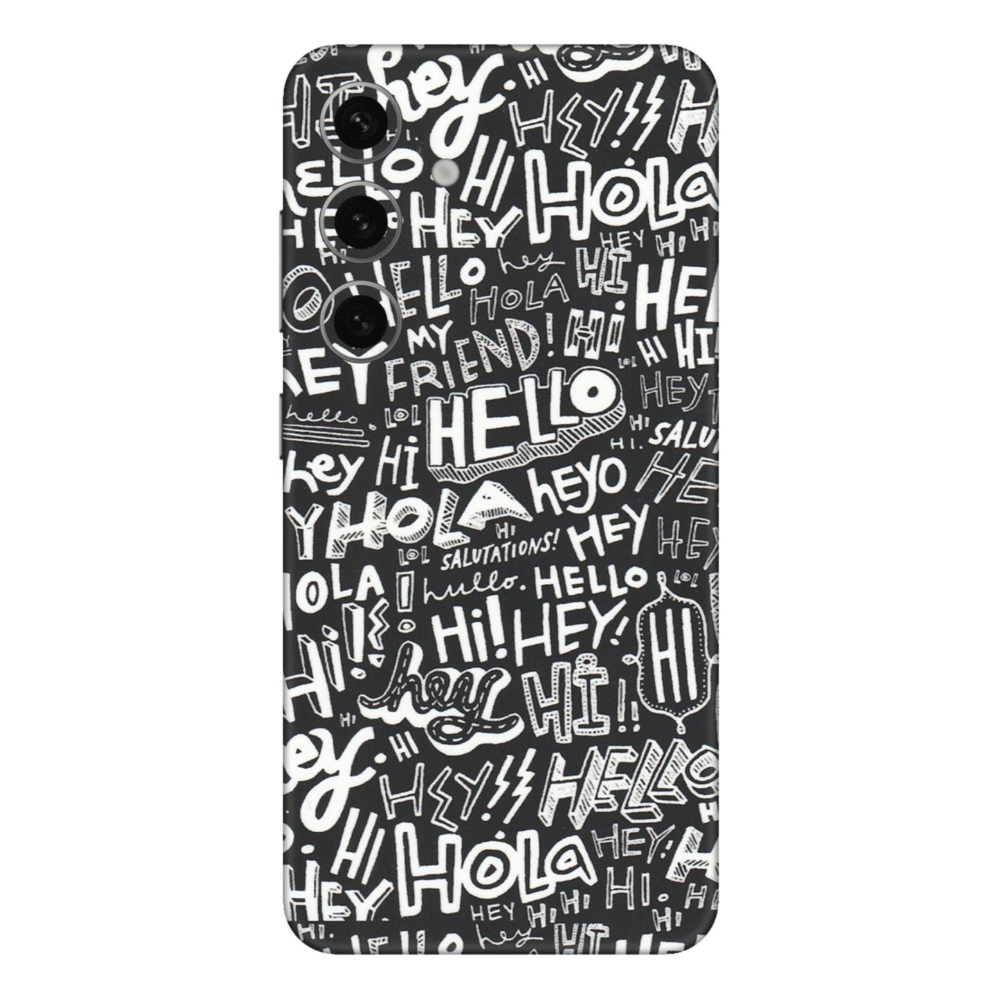 Samsung A/S Series Phone Skins (All Models) - Hi Hello Doodles - Matte Finish (M-25) Samsung Galaxy S24 Plus