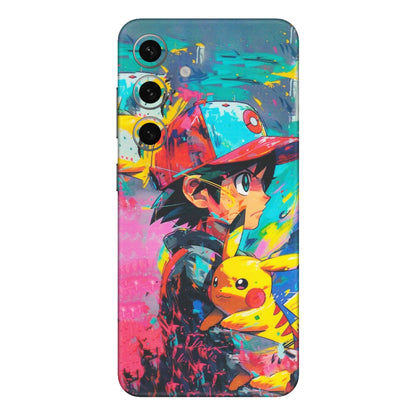 Samsung A/S Series Phone Skins (All Models) - Ash & Pikachu - Matte Finish (M-26) Samsung Galaxy S24 Plus