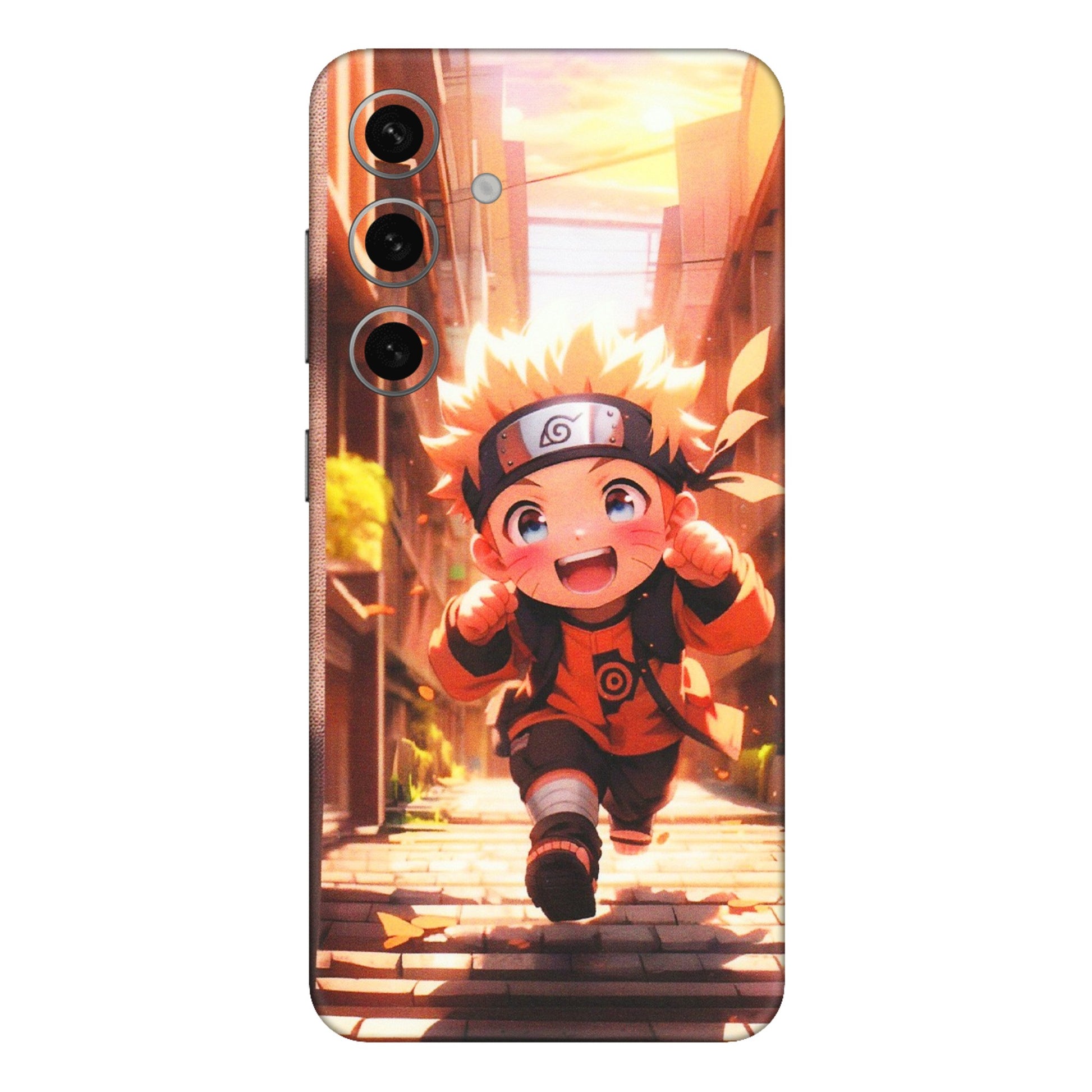 Samsung A/S Series Phone Skins (All Models) - Naruto Cute Toon Running - Matte Finish (M-04) Samsung Galaxy S24 Plus