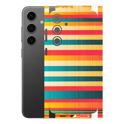 Samsung A/S Series Phone Skins (All Models) - Colourful Stripes Soothing Effect - Matte Finish (M-86) Samsung Galaxy S24 Plus