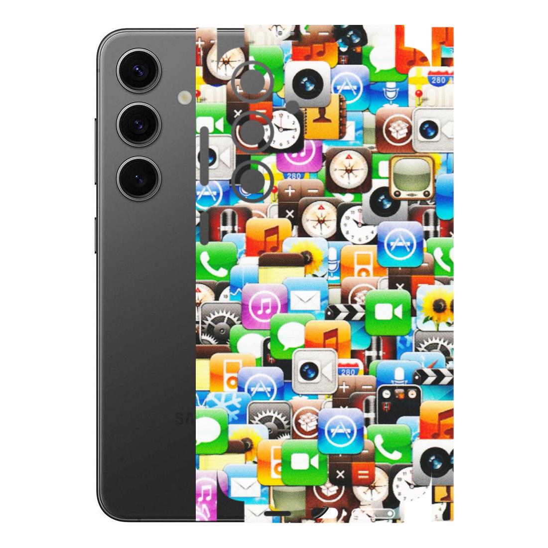 Samsung A/S Series Phone Skins (All Models) - All Apple Icons - Matte Finish (M-93) Samsung Galaxy S24 Plus