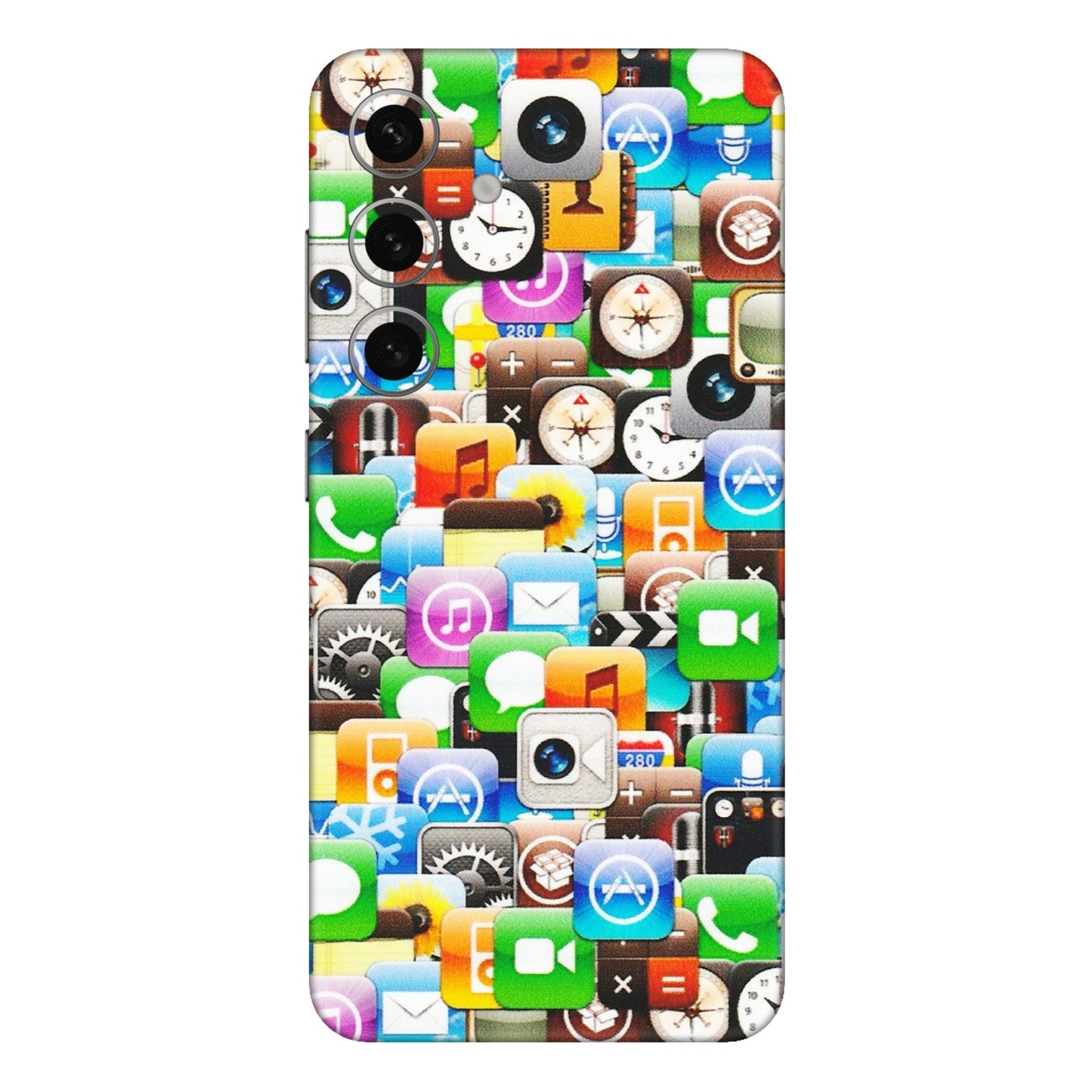 Samsung A/S Series Phone Skins (All Models) - All Apple Icons - Matte Finish (M-93) Samsung Galaxy S24 Plus