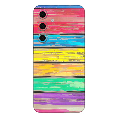 Samsung A/S Series Phone Skins (All Models) - Multi Colour Wooden Wall - Matte Finish (M-96) Samsung Galaxy S24 Plus
