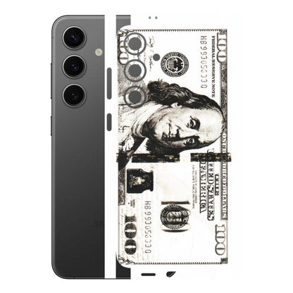 Samsung A/S Series Phone Skins (All Models) - 100 Dollar Currency - Transparent Finish (T-01) Samsung Galaxy S24 Plus