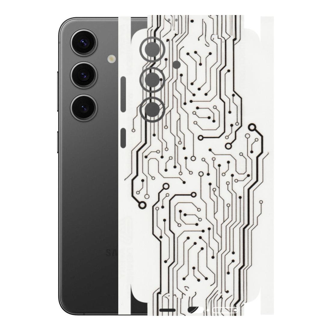 Samsung A/S Series Phone Skins (All Models) - Tech Circuits - Transparent Finish (T-03) Samsung Galaxy S24 Plus