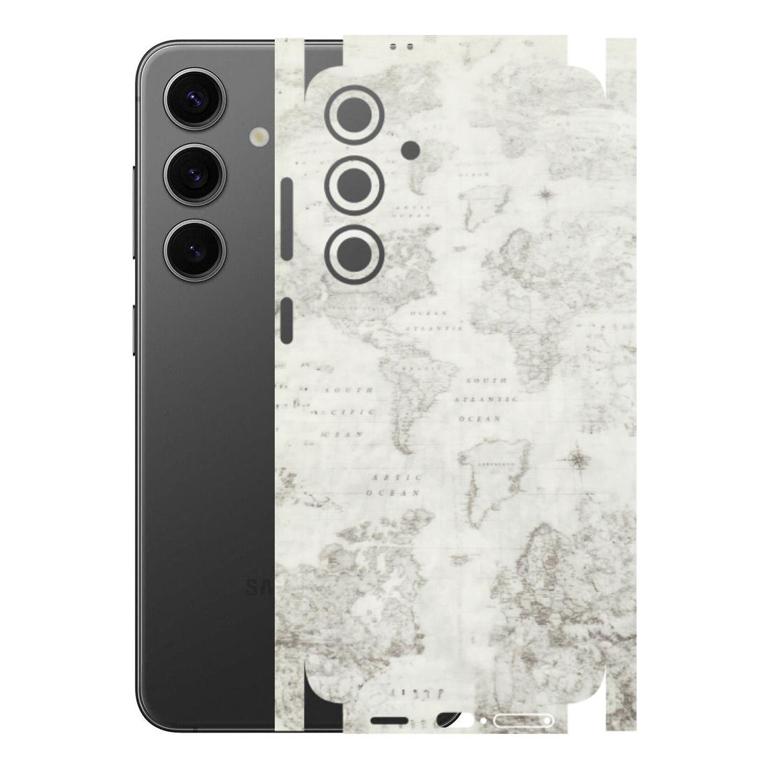 Samsung A/S Series Phone Skins (All Models) - World Travel Map - Transparent Finish (T-04) Samsung Galaxy S24 Plus