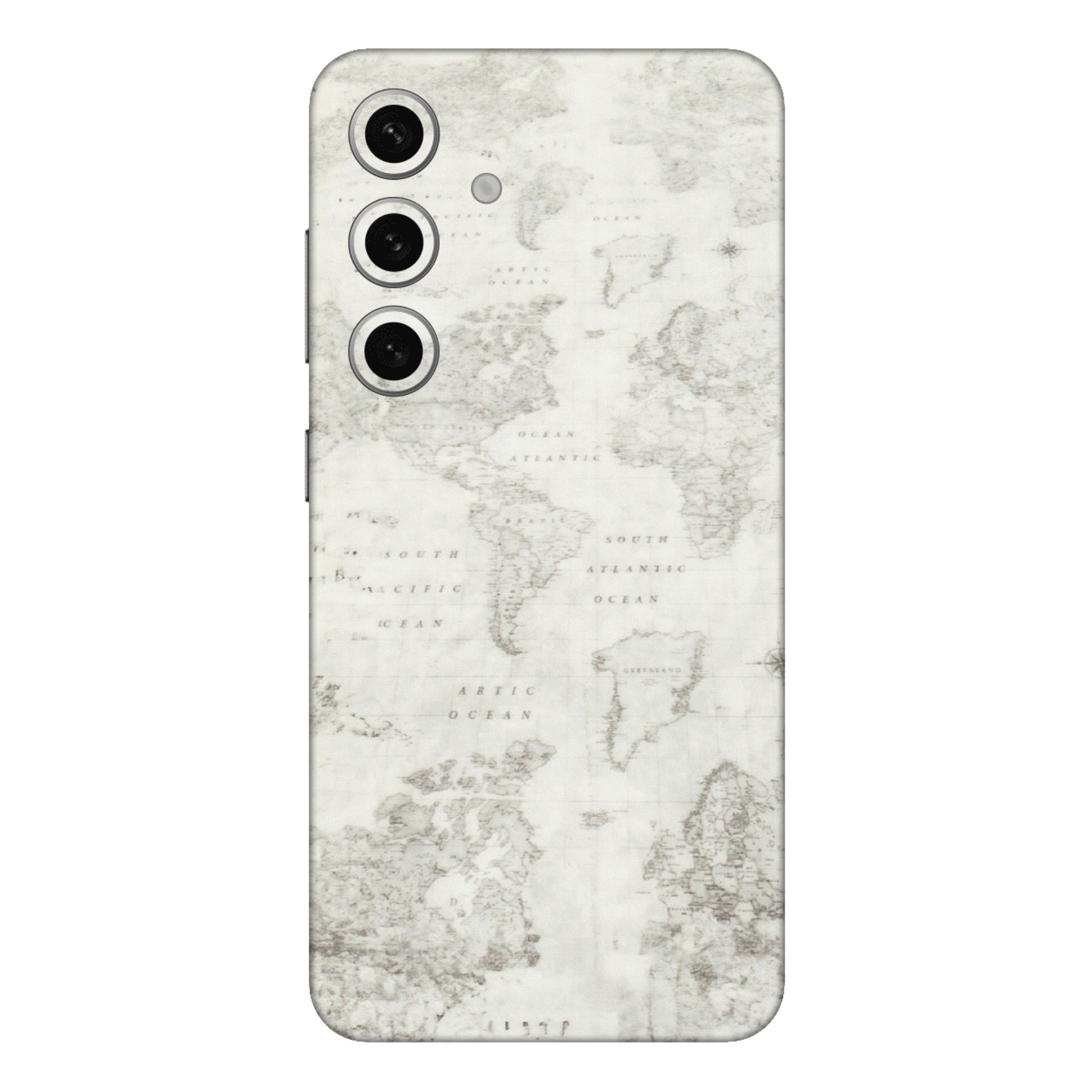 Samsung A/S Series Phone Skins (All Models) - World Travel Map - Transparent Finish (T-04) Samsung Galaxy S24 Plus