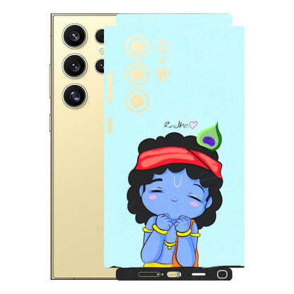 Samsung A/S Series Phone Skins (All Models) - Radhe Radhe Cute Toon - 3D Embossed Finish (L-05) Samsung Galaxy S24 Ultra (5G)