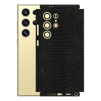 Samsung A/S Series Phone Skins (All Models) - Snake Leather Black - 3D Embossed Finish (L-107) Samsung Galaxy S24 Ultra (5G)