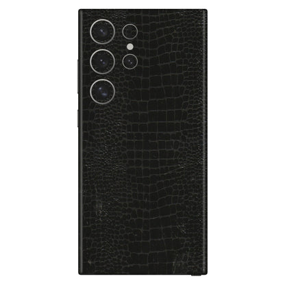 Samsung A/S Series Phone Skins (All Models) - Snake Leather Black - 3D Embossed Finish (L-107) Samsung Galaxy S24 Ultra (5G)
