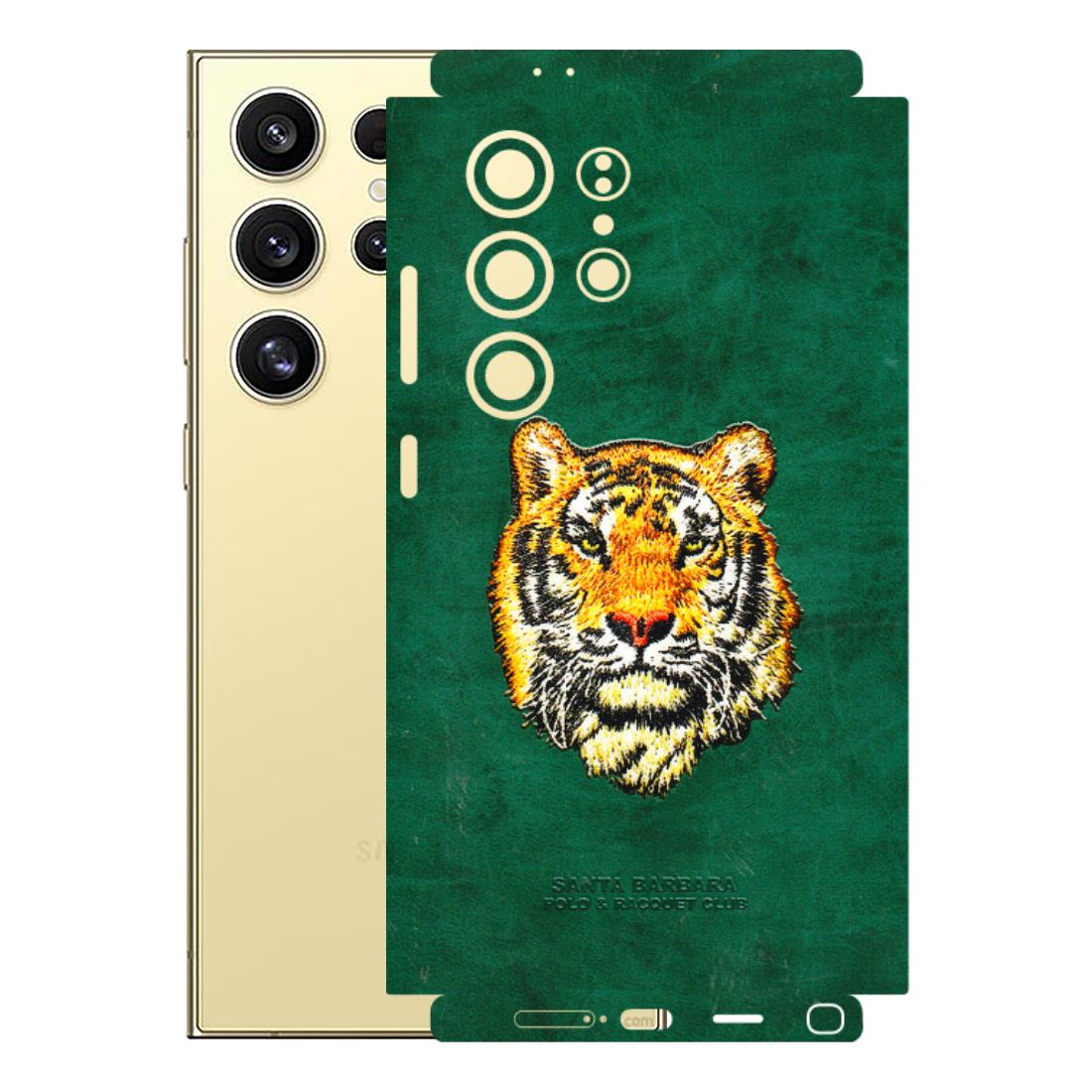 Samsung A/S Series Phone Skins (All Models) - Leather Feel Tiger - 3D Embossed Finish (L-111) Samsung Galaxy S24 Ultra (5G)