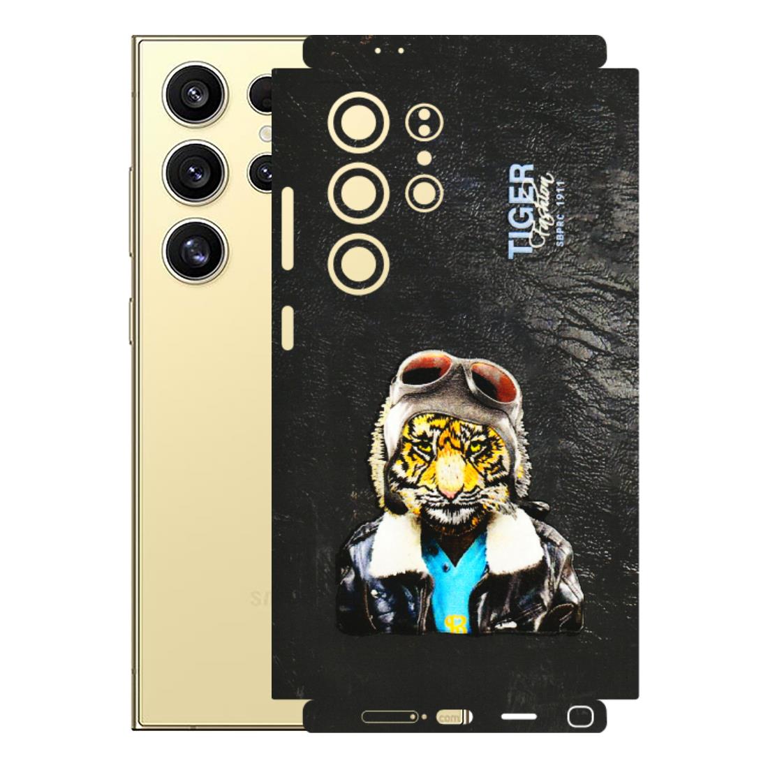 Samsung A/S Series Phone Skins (All Models) - Rider Tiger - 3D Embossed Finish (L-113) Samsung Galaxy S24 Ultra (5G)