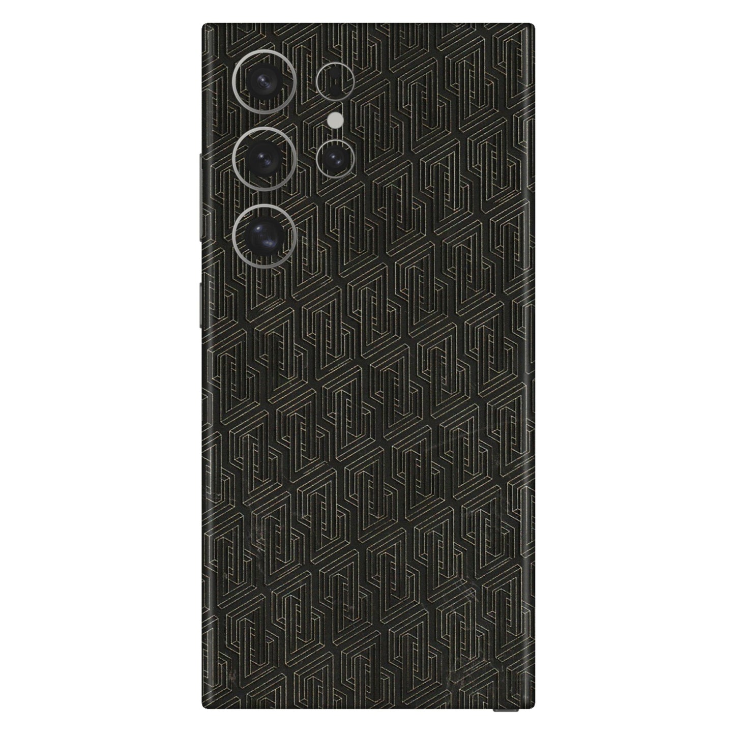 Samsung A/S Series Phone Skins (All Models) - Black Abstract Pattern - 3D Embossed Finish (L-117) Samsung Galaxy S24 Ultra (5G)