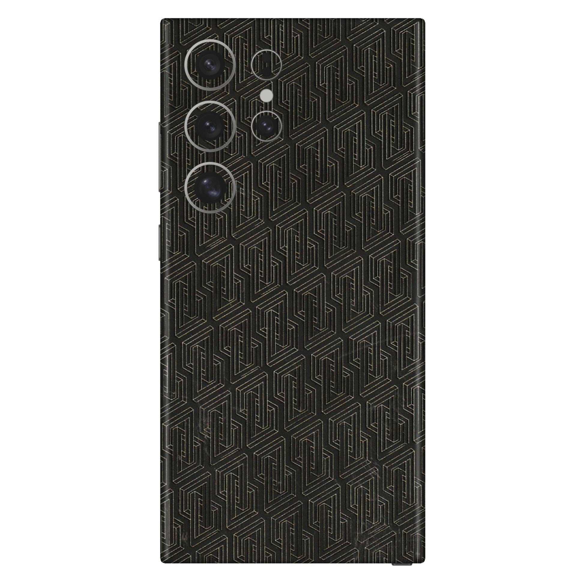 Samsung A/S Series Phone Skins (All Models) - Black Abstract Pattern - 3D Embossed Finish (L-117) Samsung Galaxy S24 Ultra (5G)