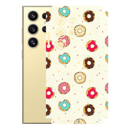 Samsung A/S Series Phone Skins (All Models) - Mini Donuts Doodle Art - 3D Embossed Finish (L-122) Samsung Galaxy S24 Ultra (5G)