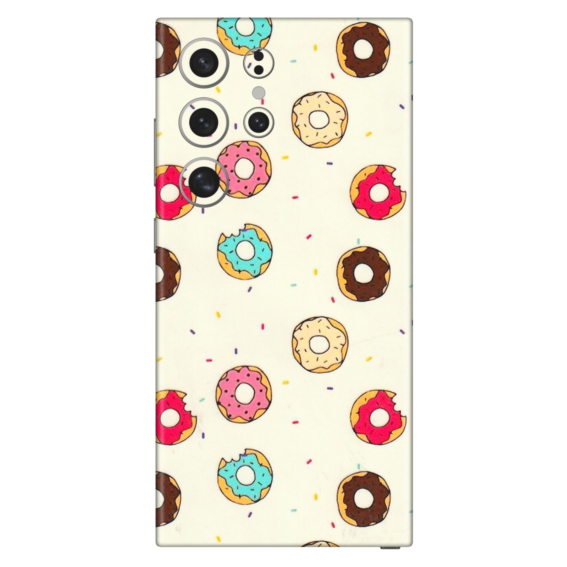 Samsung A/S Series Phone Skins (All Models) - Mini Donuts Doodle Art - 3D Embossed Finish (L-122) Samsung Galaxy S24 Ultra (5G)