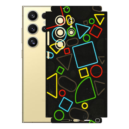 Samsung A/S Series Phone Skins (All Models) - Black Shapes - 3D Embossed Finish (L-131) Samsung Galaxy S24 Ultra (5G)