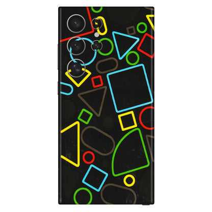 Samsung A/S Series Phone Skins (All Models) - Black Shapes - 3D Embossed Finish (L-131) Samsung Galaxy S24 Ultra (5G)