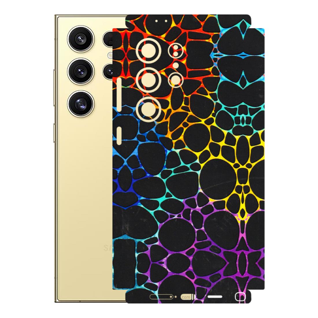 Samsung A/S Series Phone Skins (All Models) - Abstract Art MultiColour - 3D Embossed Finish (L-133) Samsung Galaxy S24 Ultra (5G)