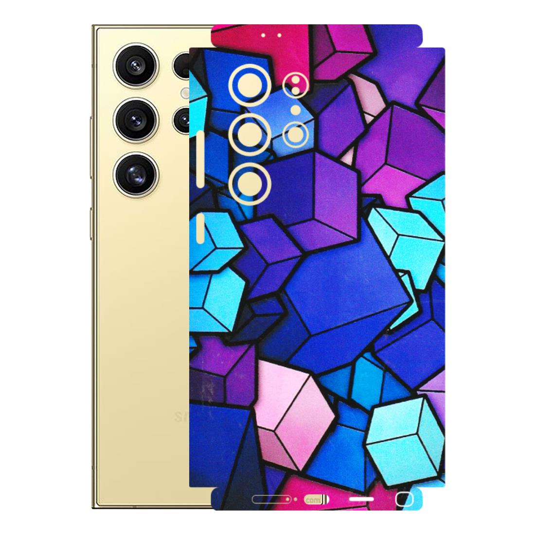 Samsung A/S Series Phone Skins (All Models) - Cube Doodle - 3D Embossed Finish (L-141) Samsung Galaxy S24 Ultra (5G)