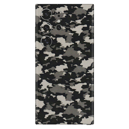 Samsung A/S Series Phone Skins (All Models) - Black/Grey Camoflaunge - 3D Embossed Finish (L-142) Samsung Galaxy S24 Ultra (5G)