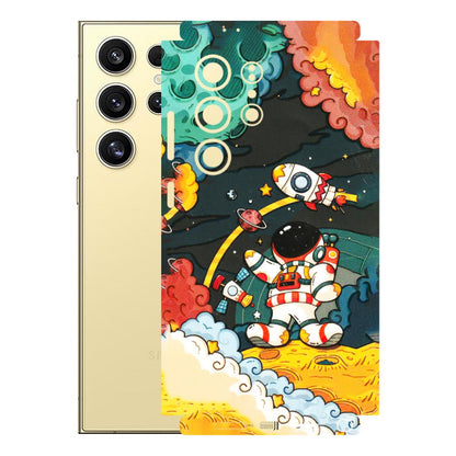 Samsung A/S Series Phone Skins (All Models) - Astronauts & Spaceship - 3D Embossed Finish (L-145) Samsung Galaxy S24 Ultra (5G)