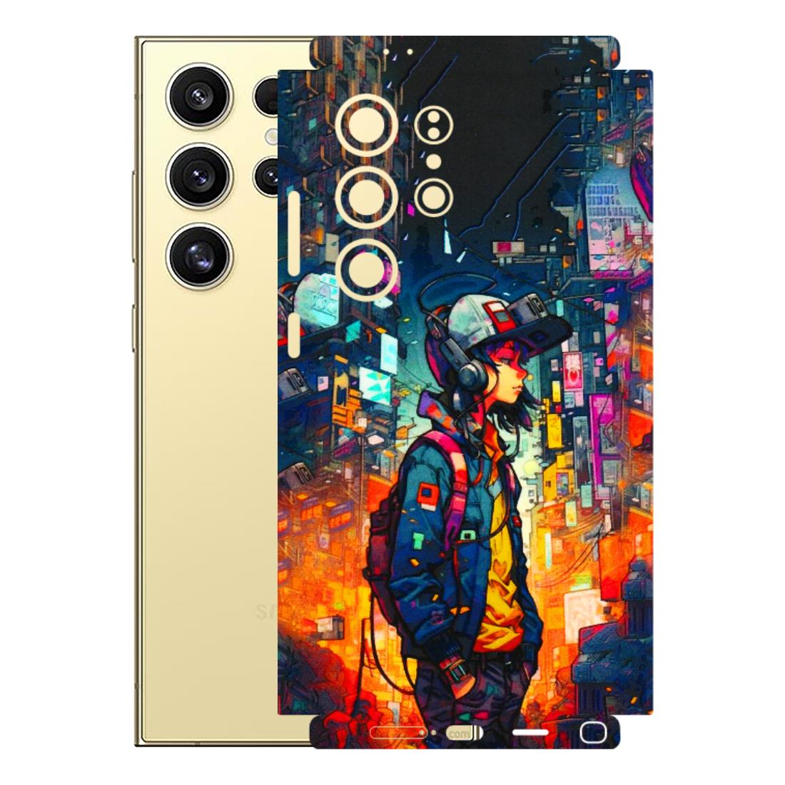 Samsung A/S Series Phone Skins (All Models) - Street Anime Guy - 3D Embossed Finish (L-158) Samsung Galaxy S24 Ultra (5G)