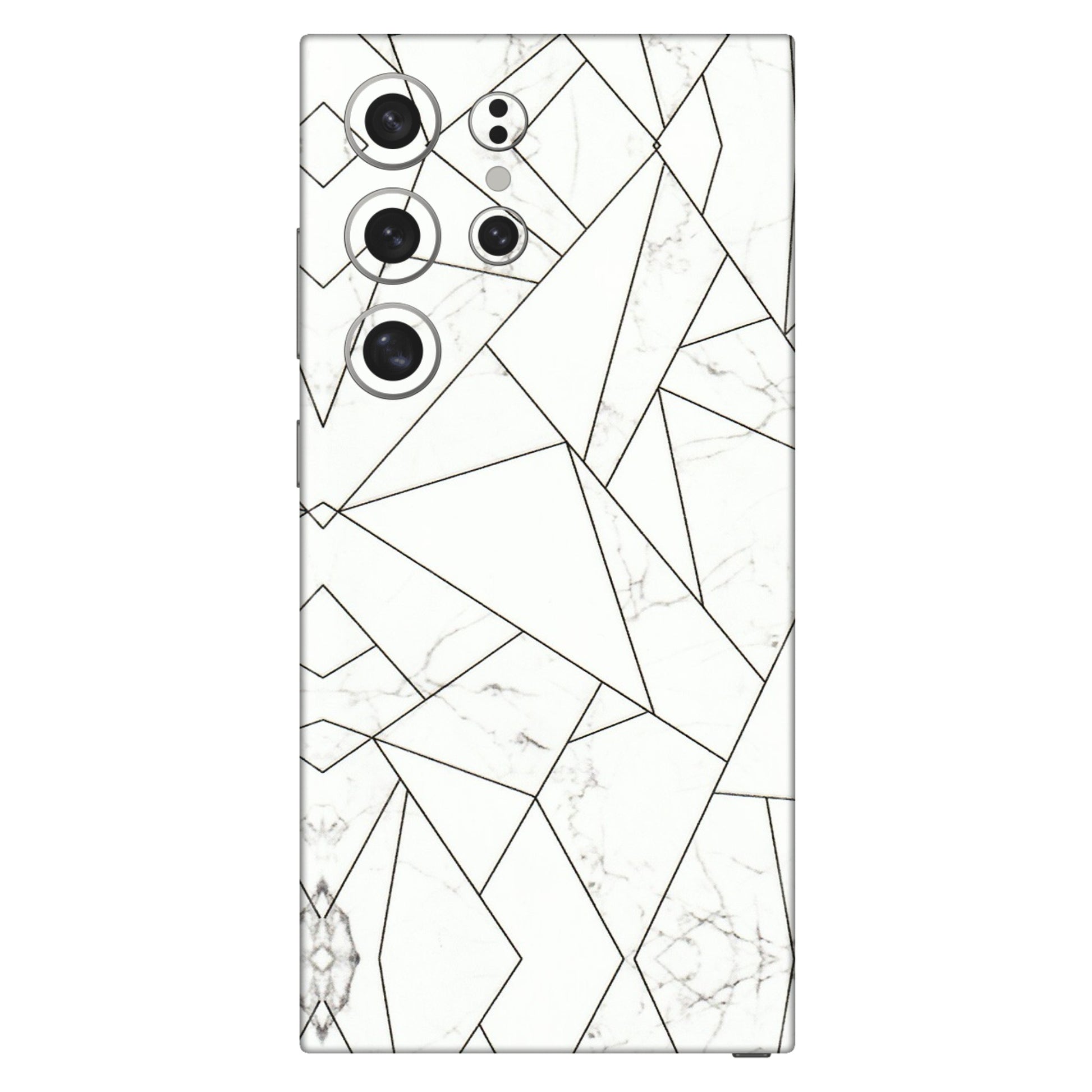Samsung A/S Series Phone Skins (All Models) - Luxury White Marble Effect - 3D Embossed Finish (L-168) Samsung Galaxy S24 Ultra (5G)