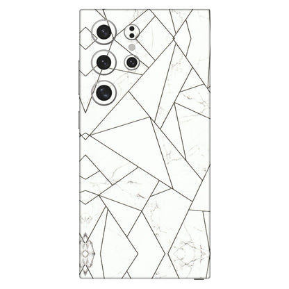 Samsung A/S Series Phone Skins (All Models) - Luxury White Marble Effect - 3D Embossed Finish (L-168) Samsung Galaxy S24 Ultra (5G)