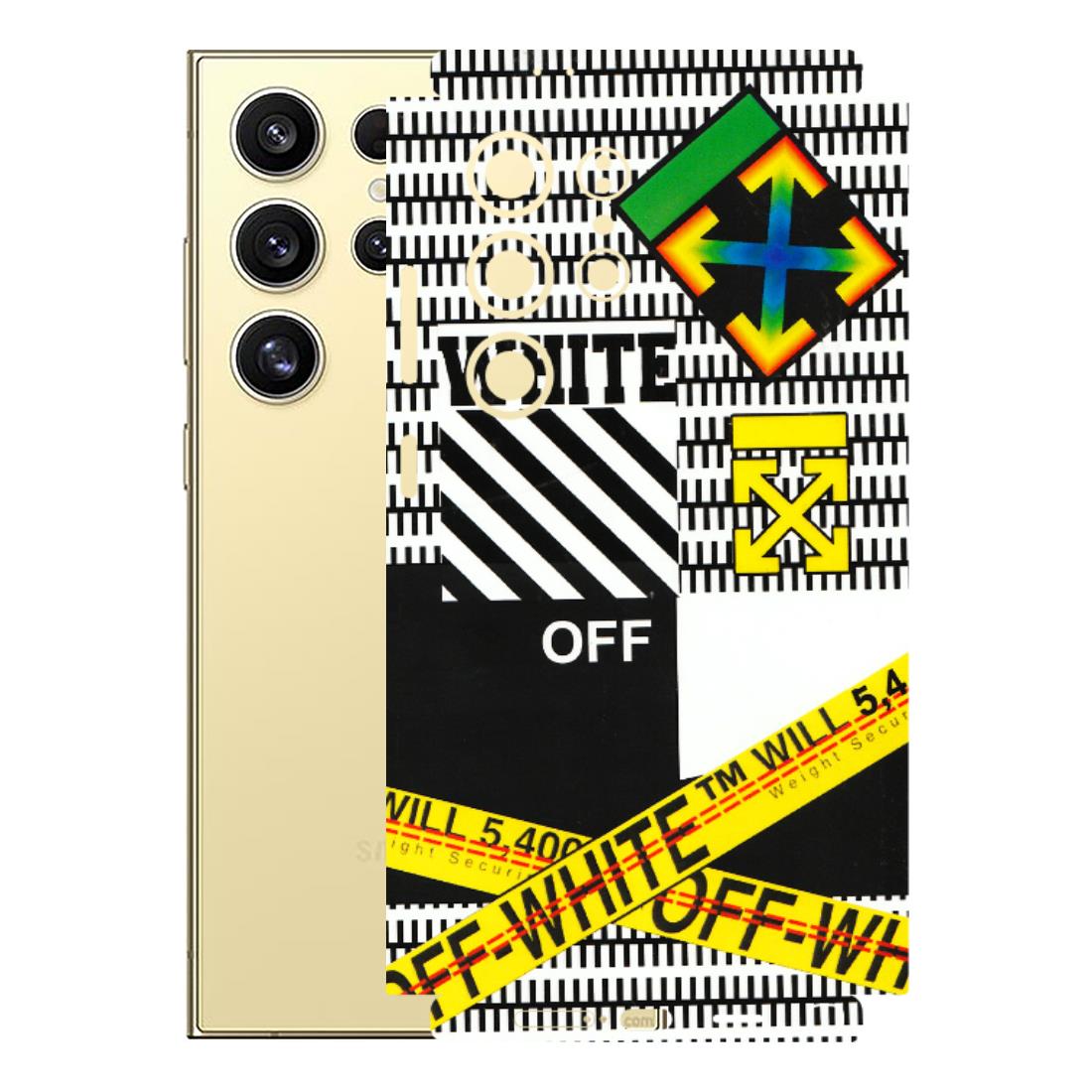 Samsung A/S Series Phone Skins (All Models) - White Off Abstract - 3D Embossed Finish (L-172) Samsung Galaxy S24 Ultra (5G)