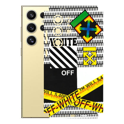Samsung A/S Series Phone Skins (All Models) - White Off Abstract - 3D Embossed Finish (L-172) Samsung Galaxy S24 Ultra (5G)