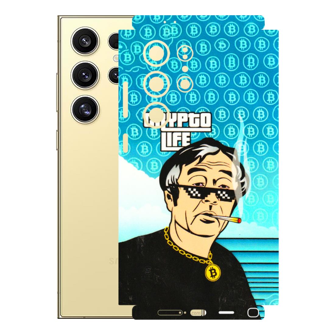 Samsung A/S Series Phone Skins (All Models) - Crypto Thug Life - 3D Embossed Finish (L-179) Samsung Galaxy S24 Ultra (5G)