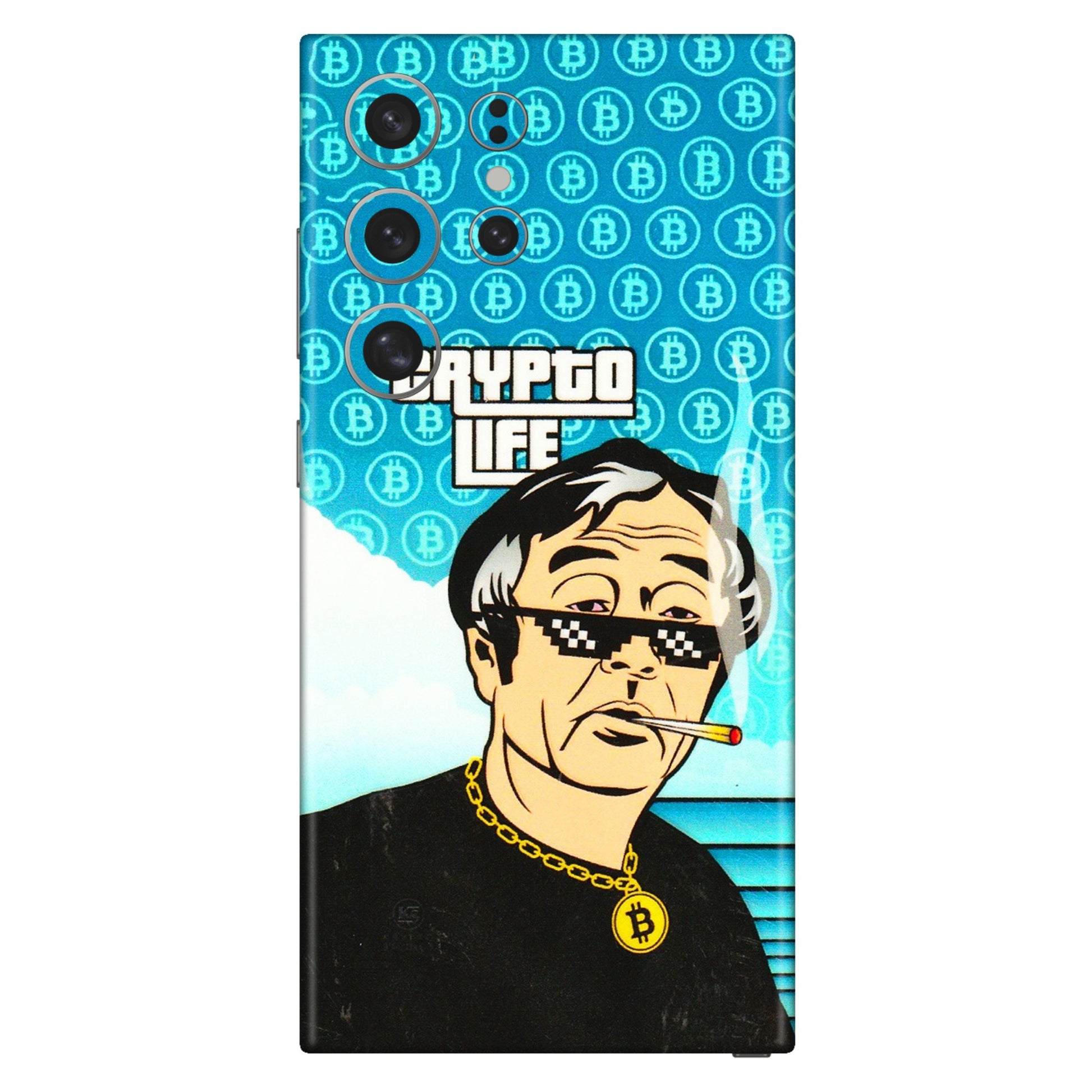 Samsung A/S Series Phone Skins (All Models) - Crypto Thug Life - 3D Embossed Finish (L-179) Samsung Galaxy S24 Ultra (5G)