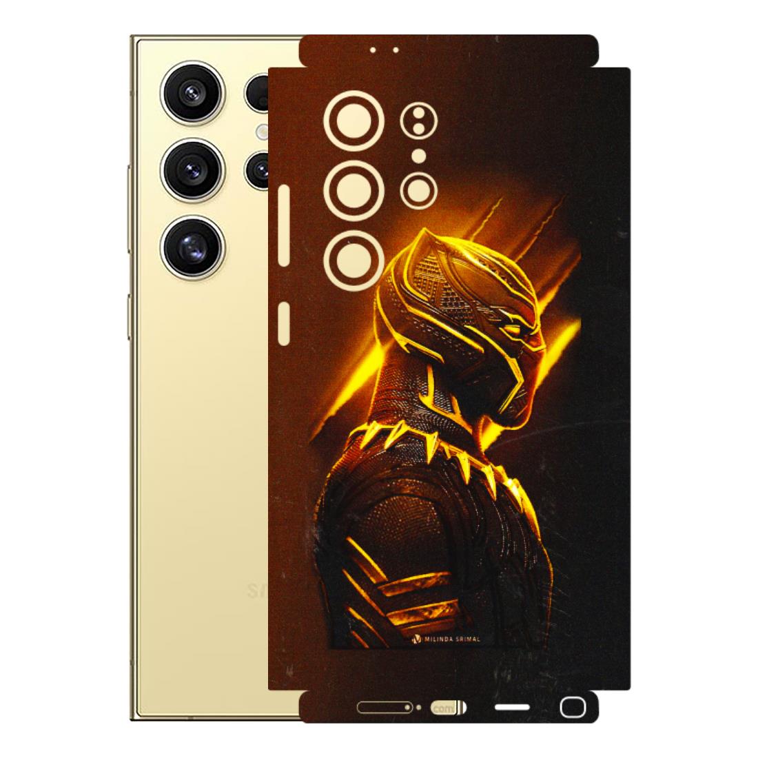Samsung A/S Series Phone Skins (All Models) - Gold Black Panther - 3D Embossed Finish (L-181) Samsung Galaxy S24 Ultra (5G)