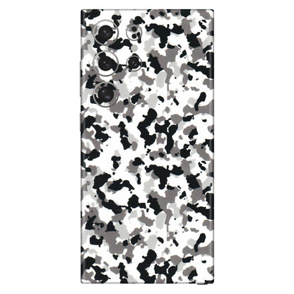 Samsung A/S Series Phone Skins (All Models) - White Black Camouflage - 3D Embossed Finish (L-18) Samsung Galaxy S24 Ultra (5G)