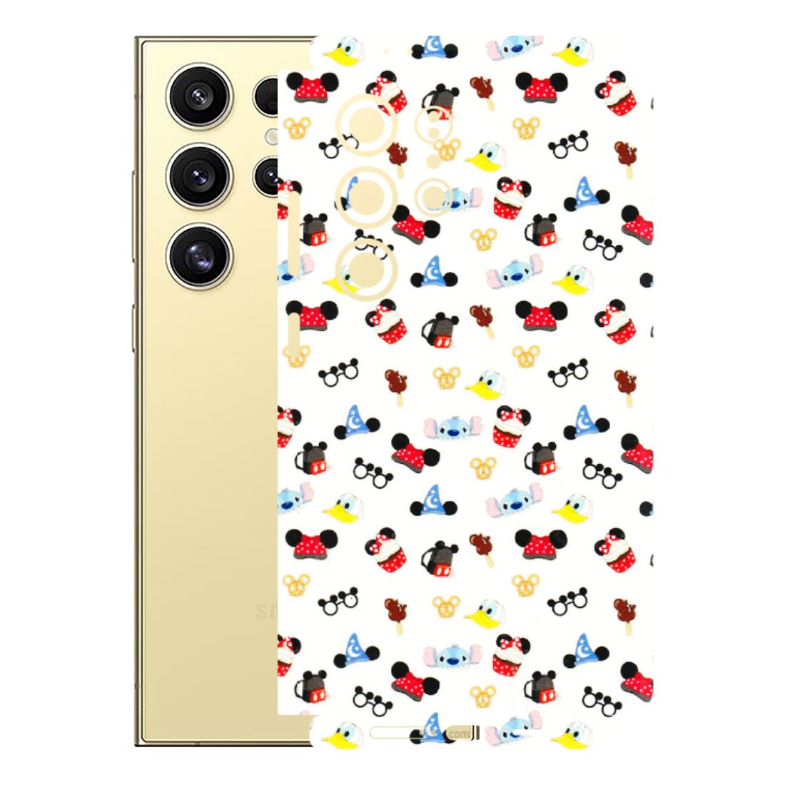 Samsung A/S Series Phone Skins (All Models) - Minnie Mouse & Donald Doodles s - 3D Embossed Finish (L-194) Samsung Galaxy S24 Ultra (5G)