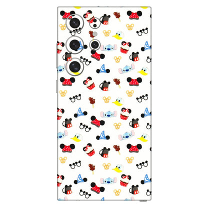 Samsung A/S Series Phone Skins (All Models) - Minnie Mouse & Donald Doodles s - 3D Embossed Finish (L-194) Samsung Galaxy S24 Ultra (5G)