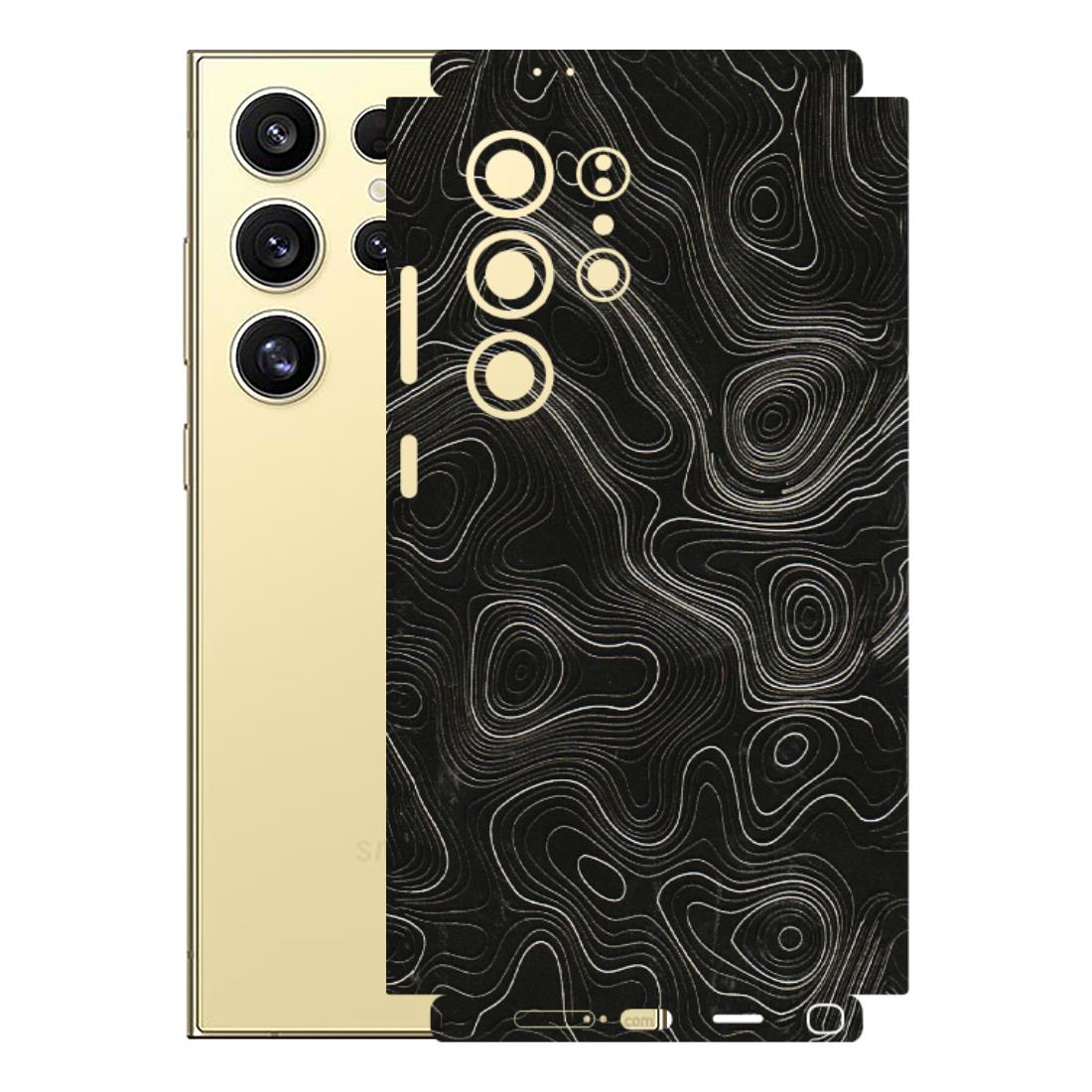 Samsung A/S Series Phone Skins (All Models) - Black Swirl - 3D Embossed Finish (L-196) Samsung Galaxy S24 Ultra (5G)