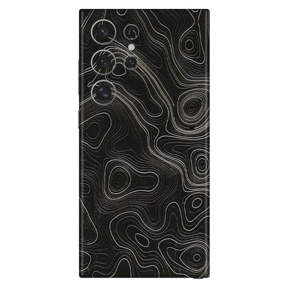 Samsung A/S Series Phone Skins (All Models) - Black Swirl - 3D Embossed Finish (L-196) Samsung Galaxy S24 Ultra (5G)