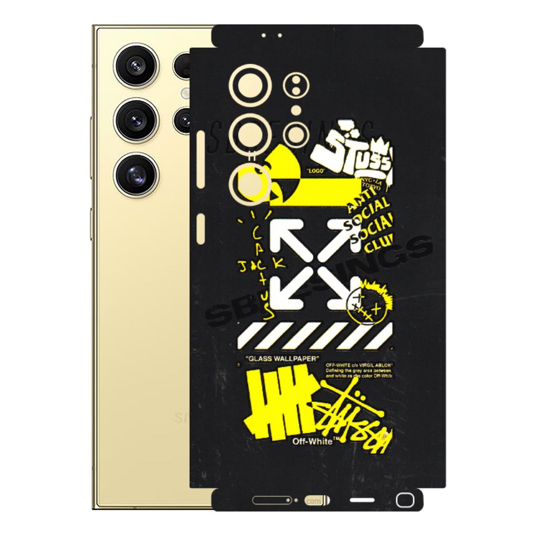 Samsung A/S Series Phone Skins (All Models) - Anti Social Graffiti - 3D Embossed Finish (L-198) Samsung Galaxy S24 Ultra (5G)