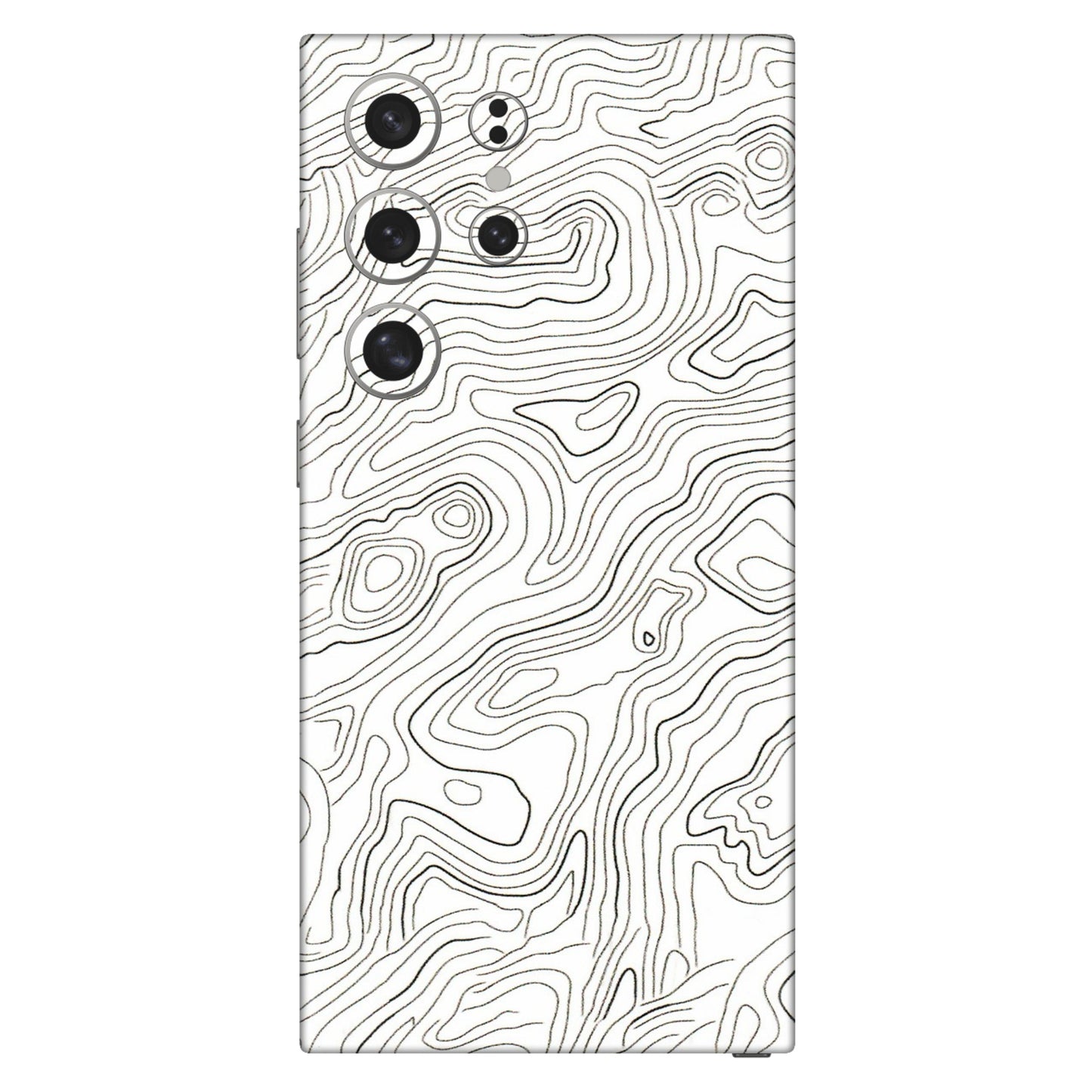 Samsung A/S Series Phone Skins (All Models) - White Black Swirls - 3D Embossed Finish (L-219) Samsung Galaxy S24 Ultra (5G)